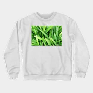 Green Plant Leaf Blades Crewneck Sweatshirt